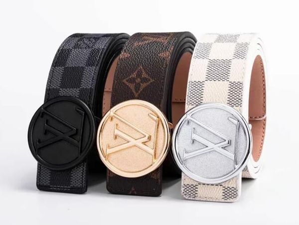 

2019 fashion new men and women classic letter buckle casual belt fashion versatile width, Black;brown
