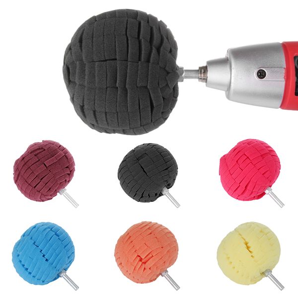 

1pc practical soft 3"(80mm ) buffing ball finishing pad buff polish pad buffer for car polishing polisher colorful auto tools