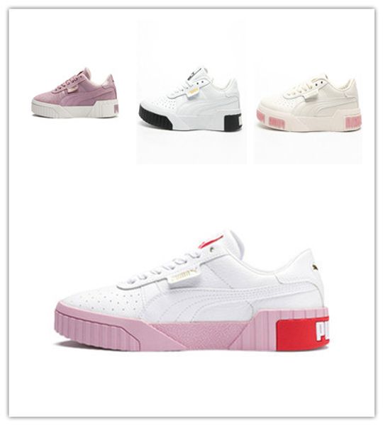 

2020 cali nunuck wins casual shoes women white sandwich platform trainers skateboarding perforated sports woman leather puma sneakers, Blue;gray