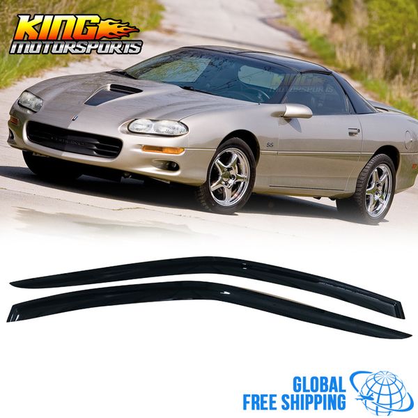 

fits 93-02 chevy camaro acrylic window visors 2pc set global ing