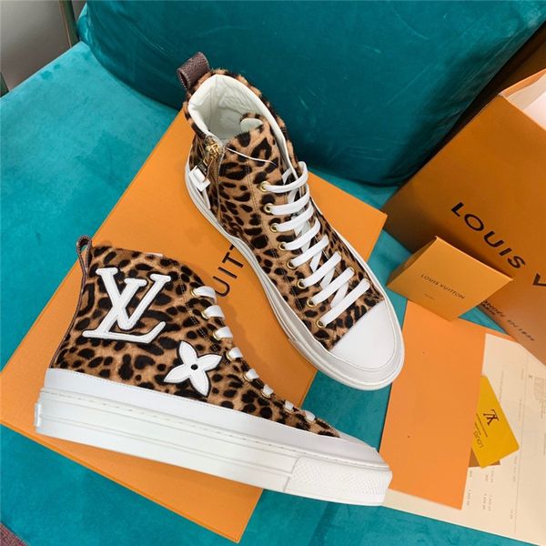 

italian counter brand women's shoes new lace-up sports casual shoes white shoes high-leopard trendy women's shoe size 35-40 01, Black
