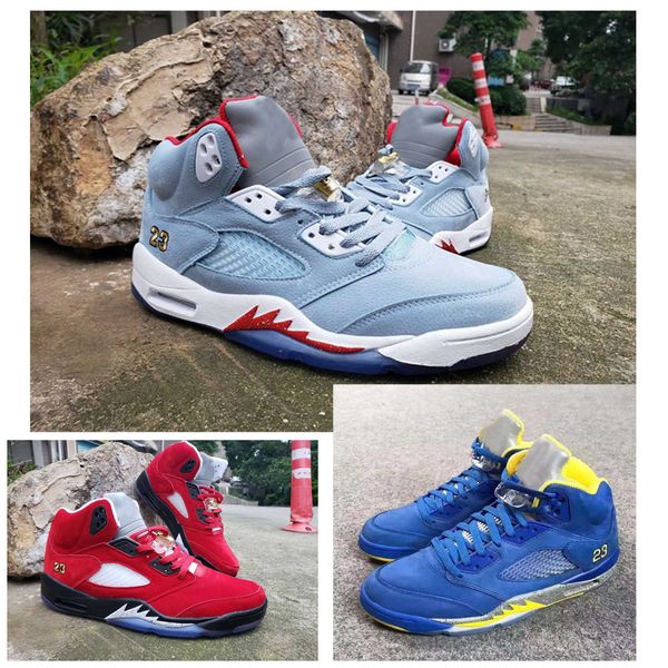 

rophy room x 5s ice blue mens basketball shoes 5s jsp outdoor sneaker size 7~13 with shoes box