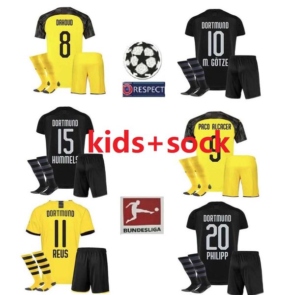 

Kid 2019 2020 football kit boru ia dortmund occer jer ey 19 20 maillot de football m gotze reu football hirt kid footbal kit
