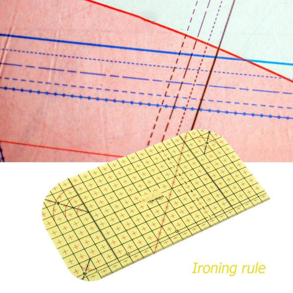 

household ironing measuring ruler patchwork clothing making sewing gauge for household female sewing supplies, Black