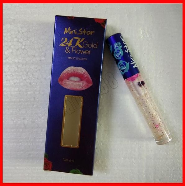 

2019 lip makeup mini tar 24k gold flower lip glo long la ting 24k gold 3d hydra plumping lipglo liquid lip tick 6ml