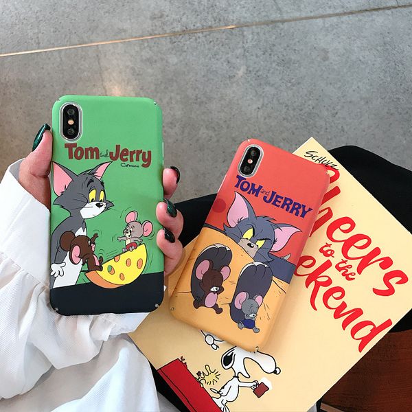 

tom jerry cell phone case cat and mouse for iphone xr side pattern covering phone cases for iphone 6 7 8 plus xs