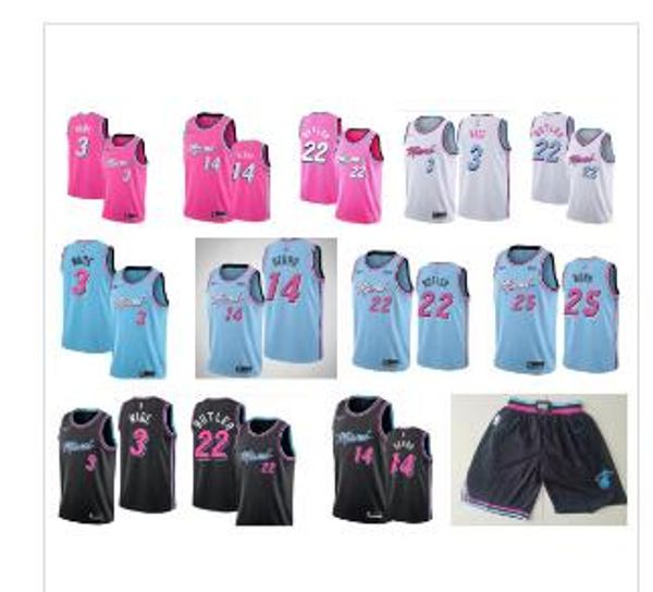 

Майами Вайс Сити Заработал Издания Дуэйн Уэйд Джерси 3 Тепла 22 Джимми Батлер Джерси Тайлер 14 Herro Джерси 25 Кендрик Нанн Баскетбольные Майки