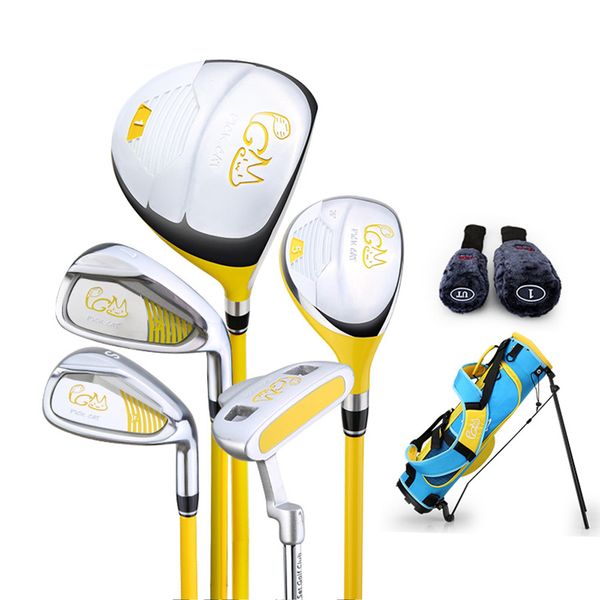 

golf sets bar design professional 5 pieces club 3-12 years old children golf club set with stand bag