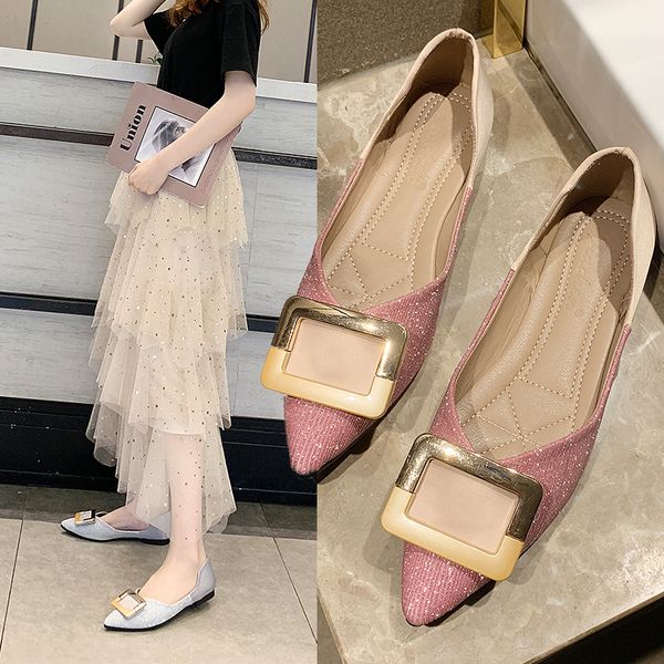 

2019 pointed toe fashion shoes slip-on women casual flats shallow handmade shoe lady anti-slip oxfords zapatos mujer, Black