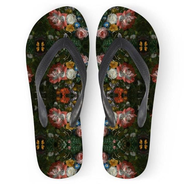 

new printing fashion flip flops men woman summer anti-skid outdoor light casual beach male sandals household slipper, Black