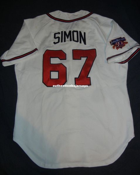 

retro new new #67 wilson randall simon atlanta 1997 jr patch jersey maddux mens stitched baseball jerseys, Black;blue