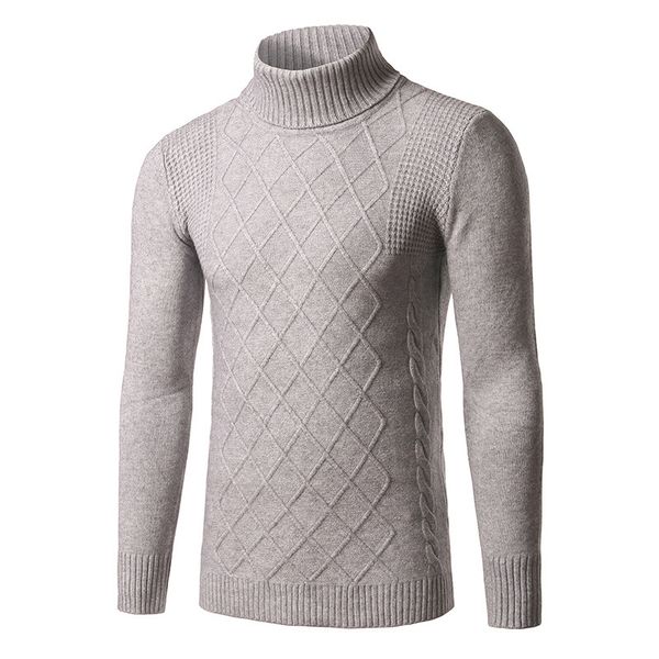 

the color of diamond lattice patterns a man winter turtleneck, White;black