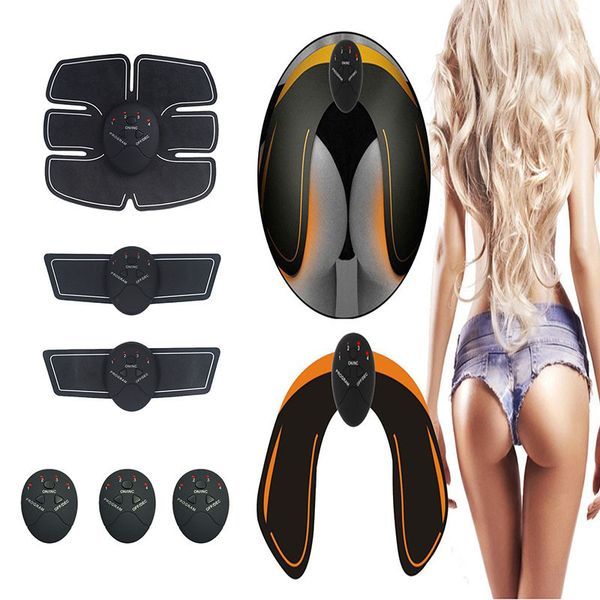 

6 mode smart electric muscle stimulator abdominal abs ems hip trainer fitness buttocks shaper weight loss slimming massage