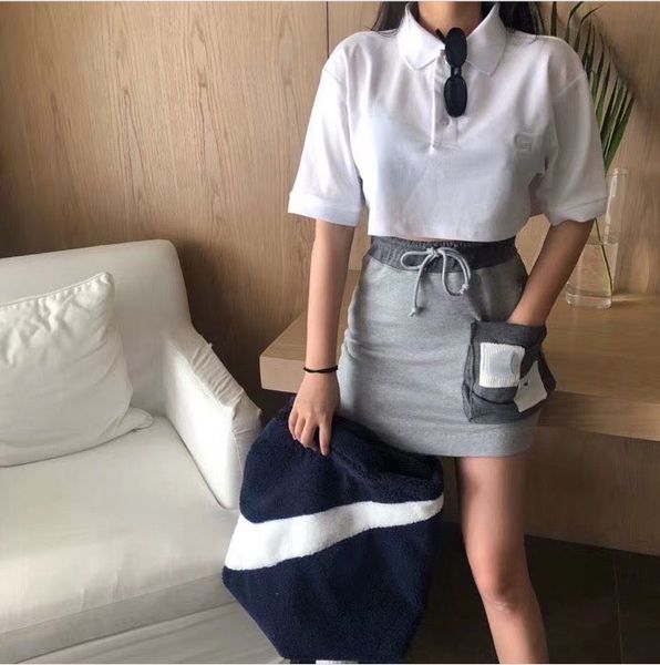 

fashion brand womens short dresses new designer women l0g0 skirts summer luxury dresses c0py clothes size s-l yf20431 66, Black