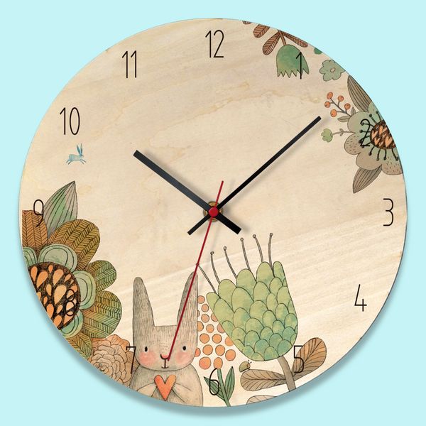

creative wooden wall clock home decroation mute digital cartoon wall clock decor for living dining study room kid christmas gift