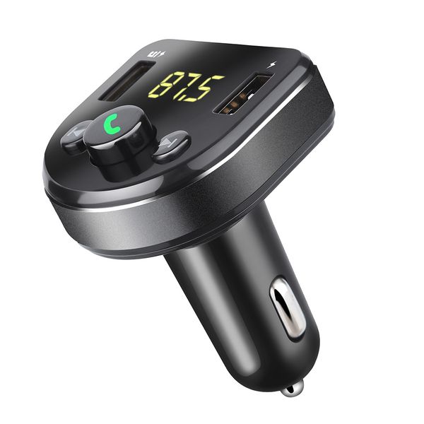 

2.1a dual usb car bluetooth mp3 car charger cigarette lighter wireless radio adapter fm transmitter led screen