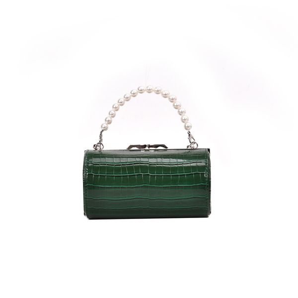 

noble ladies retro pearl small handbags women leather alligator crossbody beach bag waterproof messenger square mini bags