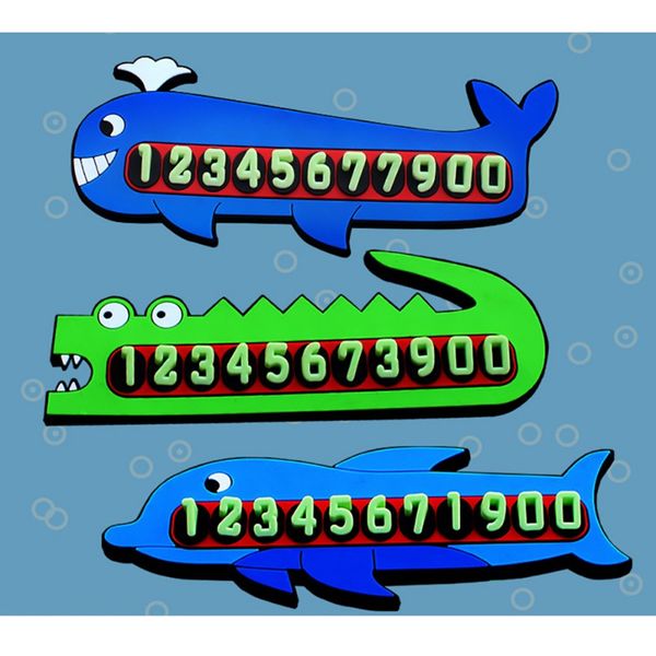 

2019 car luminous temporary parking card with suckers and phone number card plate universal car-styling