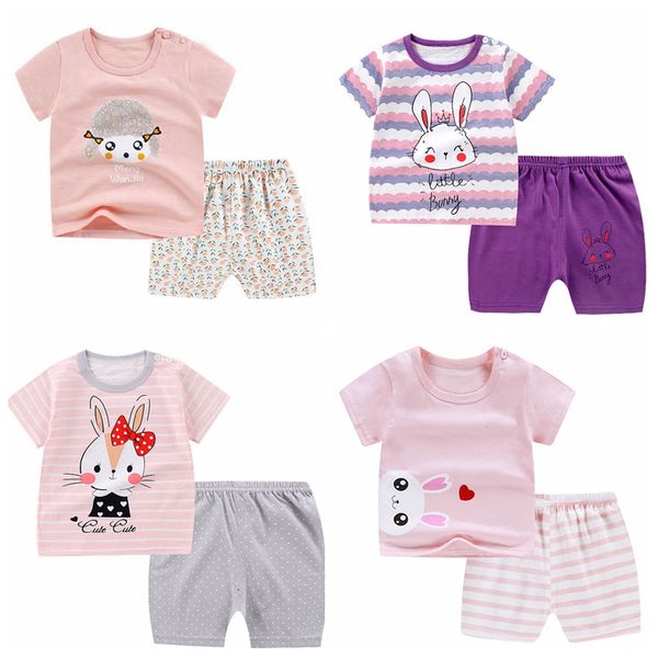 

baby boy summer clothes baby sport set girl toddler clothing sets kid t-shirt short sleeve t shirt tracksuit for boy, White