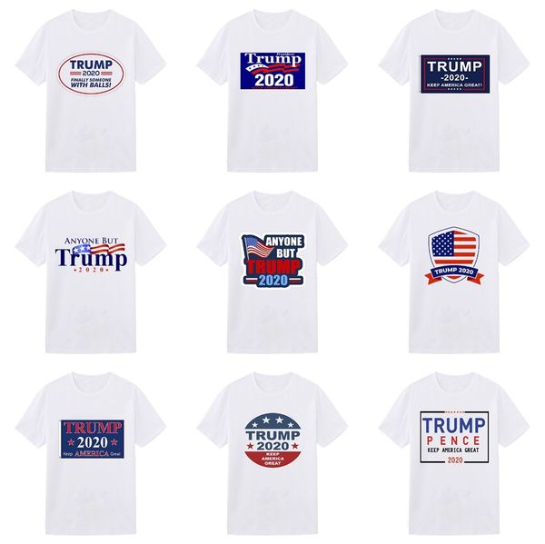 

wholesale italy designer trump t shirts for mens womens short sleeves male cotton hirts homens embroidery casual t shirt breathable teem, White;black
