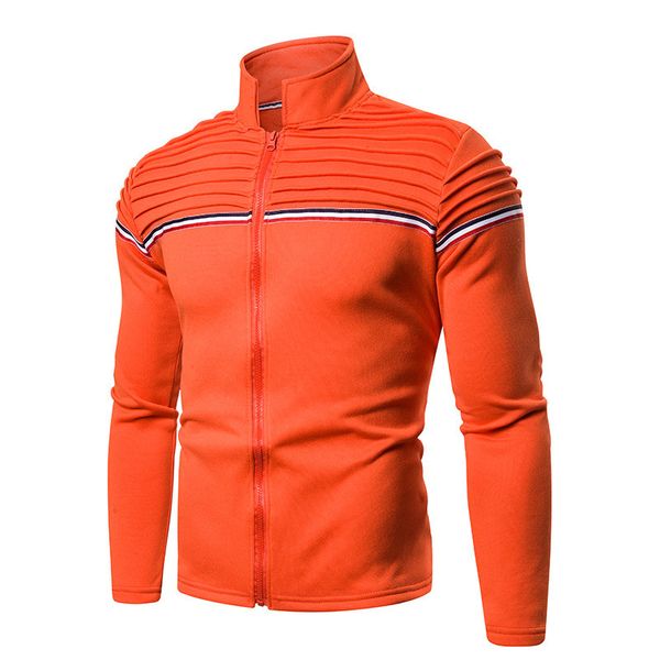 

designer mens cardigan hoodies fashion slim striped sweatshirts casual mens clothing, Black