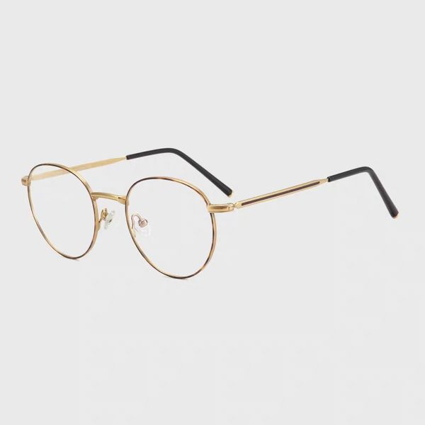 

wholesale-short-sighted eyeglass frame female retro small face round frame can be equipped with lens online with eye frame m, Silver