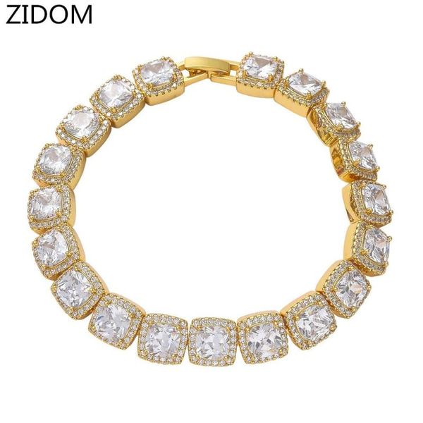 

men hip hop iced out bling bracelet zircon hiphop 10mm tennis chain bracelets fashion jewelry drop shipping, Black