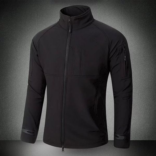 

commander mens soft shell waterproof jacket casual officer coat windproof thermal motion outerwear fleece lining, Black;brown