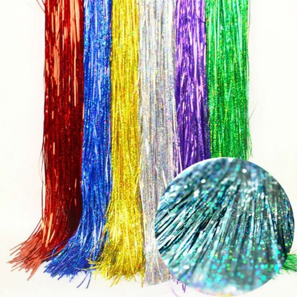 

нового 14x100cm лазерного воздушного шара дождь шелковой кисточка свадьба день рождения xmas украшение дерева дождь занавес фольга линия шар