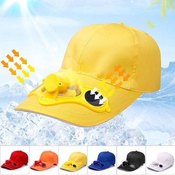 Sommer Männer Frauen Sport Outdoor Sonnenschutz Baseball Hut Kappe mit Solar Sun Power Lüfter Casual Sonnenblende Kappe