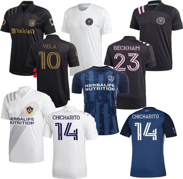 

новый интер майами socer джерси 2020 2021 la лос-анджелес гэлакси фк lafc beckham 20 21 vela чичарито маек mls inter miami cf мужские, Black;yellow