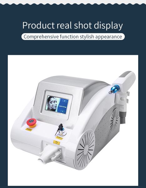 

lf-653 professional nd yag laser portable laser tattoo removal machine, Black