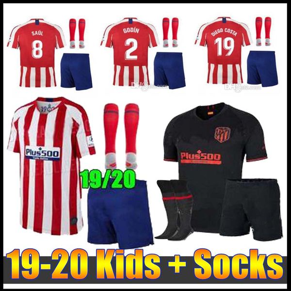 

New atletico de madrid occer jer ey men and kid 2019 2020 maillot de foot 19 20 football jer ey madrid kid football kit
