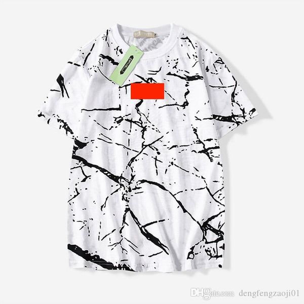 

new summer fashion off t-shirt white hip-hop rock shirt cow color men t-shirt fashion men's t-shirt designer loose new store promotion, White;black