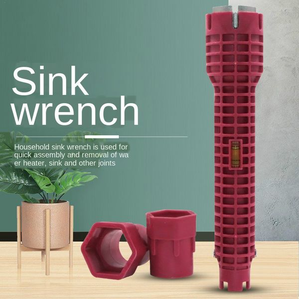 

8 in 1 faucet and sink installer multifunctional wrench tool for kitchen bathroom water pipe extra-long design wrench tools