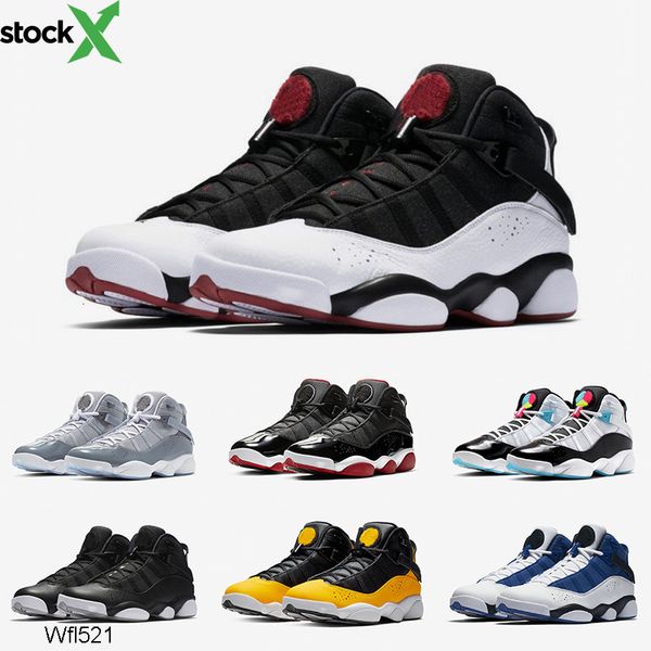 

6 6s six rings mens basketball shoes cool grey concord bred green gym blue space jam man women authentic sports sneakers, Black