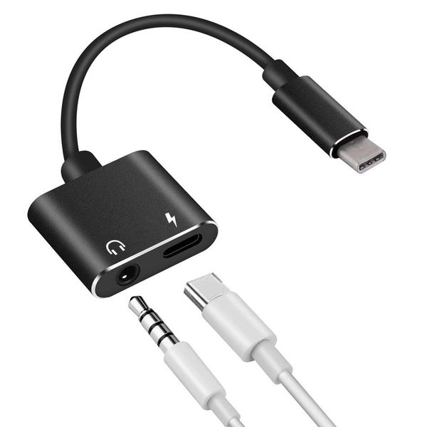 

usb type- c to 3.5 mm and charger 2 in 1 headphone audio jack cable adapter