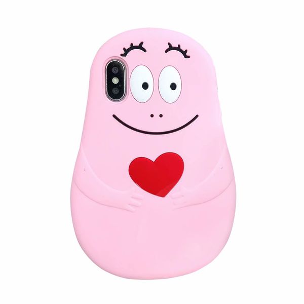 

Для Iphone XR XS MAX X 10 8 7 Плюс 6 6 S 3D Barbapapa Мягкий Силиконовый Чехол Любовь Сердца Улыбка М