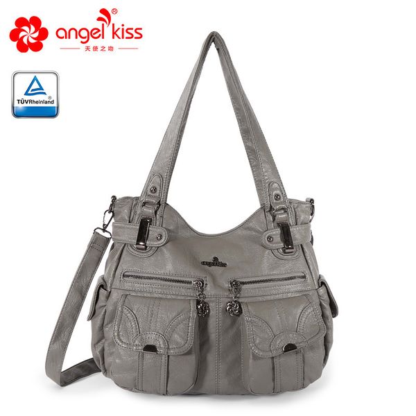

angelkiss новых женщин плечо кроссбодите сумку женских случайные большие тотализаторов высокого качества мешок pu кожи дама бродяга мессендж