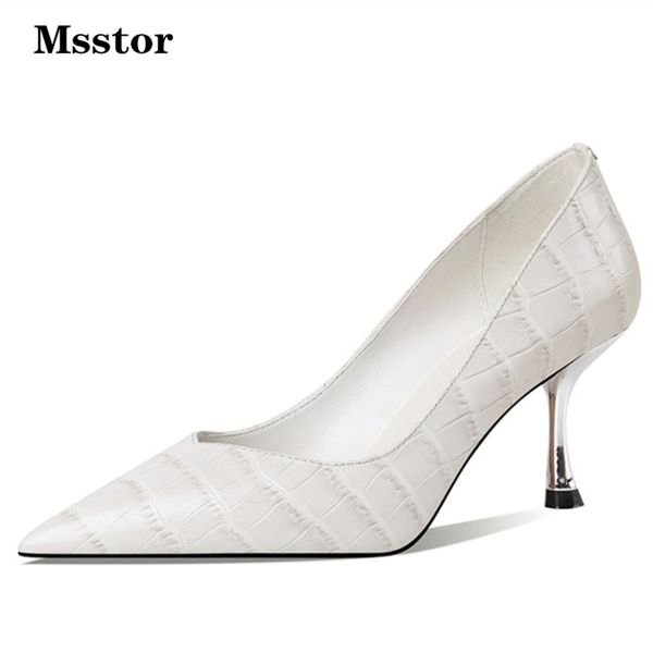 

crocodile pattern fetish high heels autumn spring shallow fashion office shoes women pointed toe black heels for women