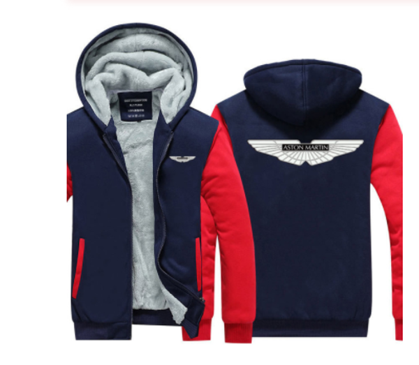 

dress winter autumn jacket men's thick warm aston martin sweater hooded zipper outwear jacket for male thickened clothes