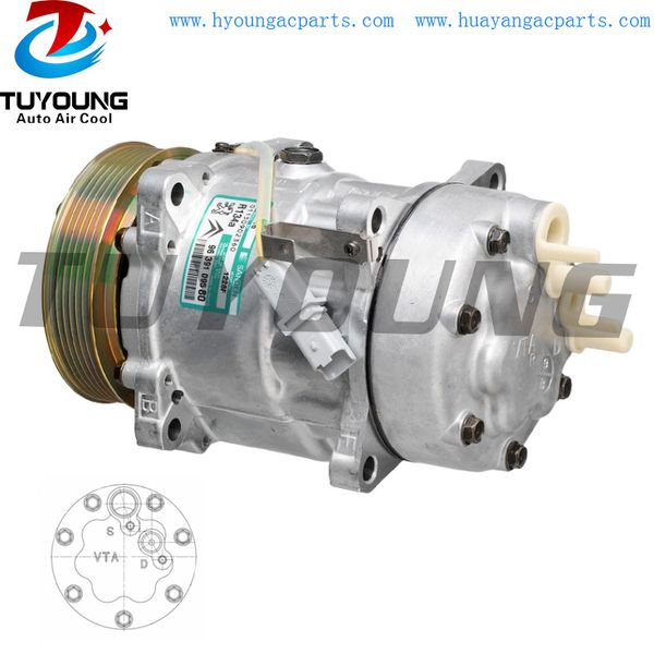 

factory direct sale 7v16 auto parts a/c compressor for citroen / peugeot / fiat 6453jn 6453jq 6453lq 9639109580 96464167809580