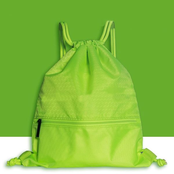 

women men sports backpack large capacity travel practical riding nylon solid fashion wear resistant anti-splash drawstring lock