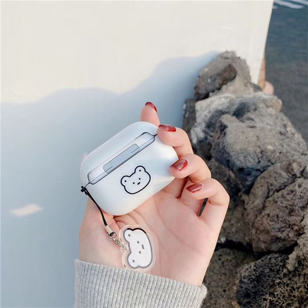 

luxury airpods case cartoon cute bear airpods pro wireless bluetooth 1/2/3 generation case anti-fall tpu suitable for soft shell-2
