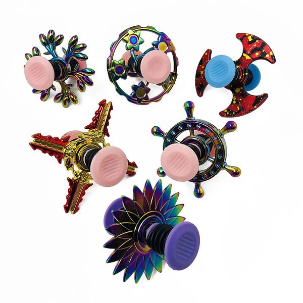 

2019 new cool spinner toy handspinner gyroscope spin elastic bounce spring finger tip gyro funny toys for children kids randomly