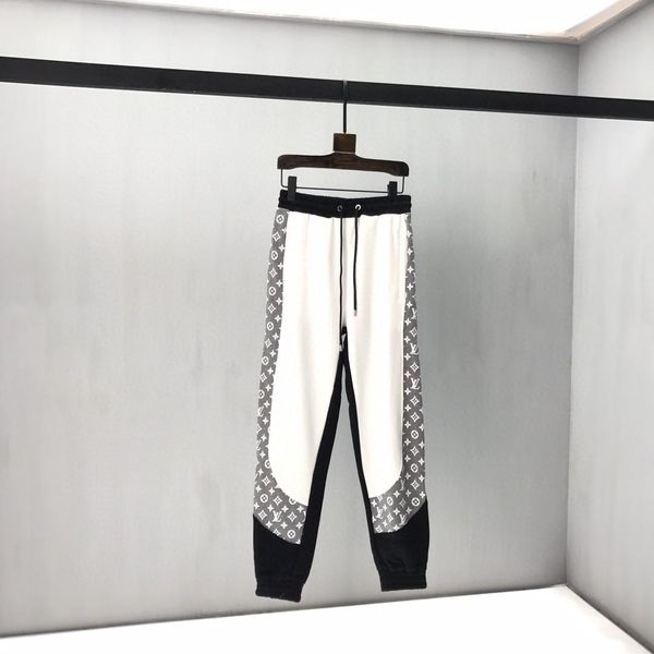

2020 european autumn and winter latest full-body letter printing trousers men's designer fashion men and women luxury casual wild pants, White;black