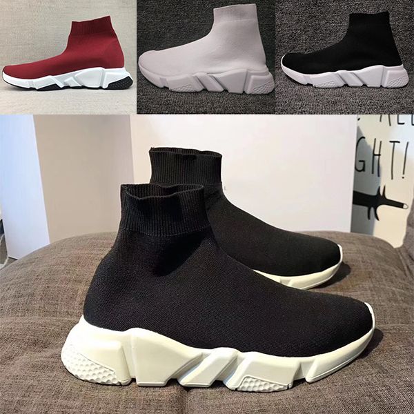 

designer sneakers speed trainer black red gypsophila triple black fashion flat sock boots casual shoes speed trainer runner with dust bag