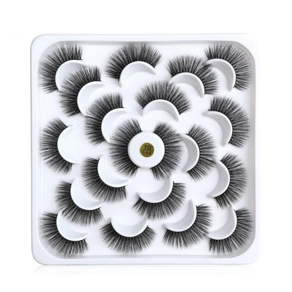 

10pairs of mink hair false eyelashes 3d curling do not hurt eyes waterproof thick natural false eyelashes women eye makeup tools