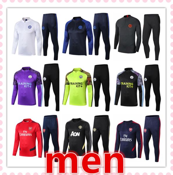 

2019 2020 new men football tracksuits survÃªtement de football training suit 19 20 chandal futbol mens soccer tracksuit jogging jacket, Black;yellow