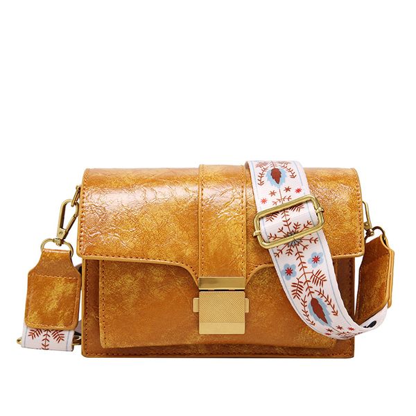 

women's shoulder bag 2020 new arrival retro elegant crossbody bag embroidered wide shoulder strap mobile phone